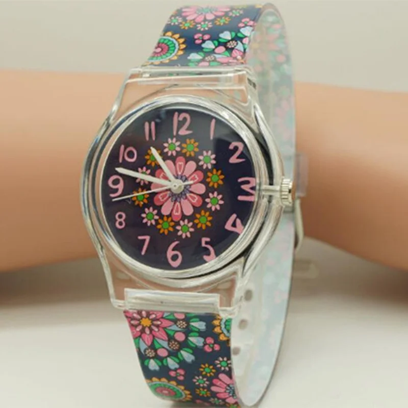Бренд WILLIS женские водонепроницаемые часы для отдыха с цветочным узором