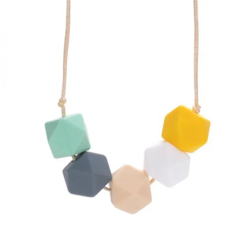 Кольцо магазин Силиконовое прорезывание зубов Кормление ожерелье для грудного