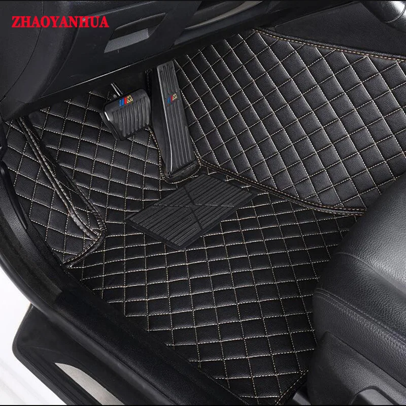 

ZHAOYANHUA Custom make car floor mats for Audi A5 sportback S5 A3 A4 A6 A7 A8 A8L Q3 Q5 Q7 5D leather rugs carpet floor liners