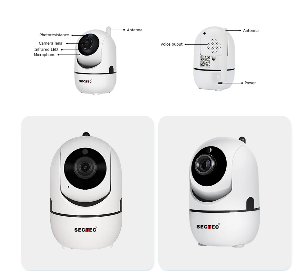 SECTEC облачная Беспроводная ip-камера 1080P интеллектуальная автоматическая камера слежения за человеком, Домашняя безопасность, CCTV сеть, Wifi камера