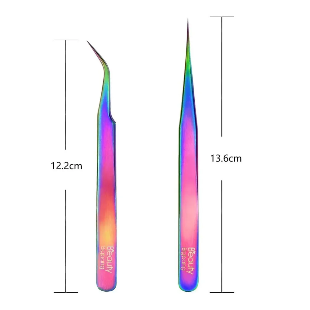 BEAUTYBIGBANG 16,8*3,8 см Радуга ногтей Пинцет Маникюр Nail Art Инструмент аксессуары ремонт ресниц наращивание ногтей инструмент