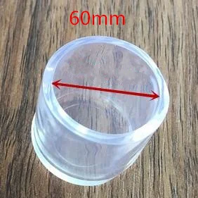 60mm 4 шт прозрачные колпачки для ног стула Нескользящая мебель для стола напольные ножки защитные накладки резиновая мебель пробки отверстия домашний декор - Цвет: 60mm