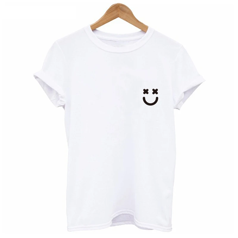 Женская футболка с коротким рукавом круглым вырезом и принтом | одежда