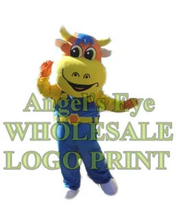 Костюм талисман желтой коровы костюм крупного рогатого скота персонаж из