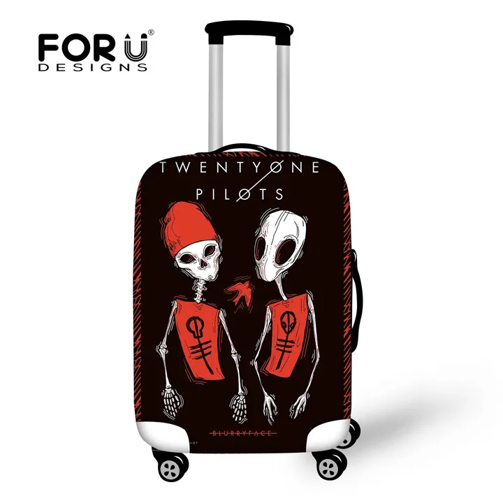 XD762 FORUDESIGNS, защитный чехол для путешествий, пылезащитный чехол с черепом для 18-28 дюймов, чехол, эластичное водонепроницаемое покрытие чемодана - Цвет: XD762