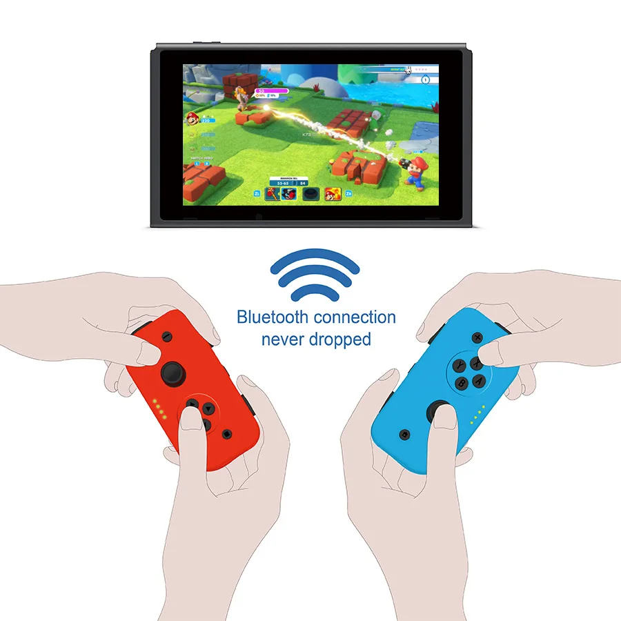 Беспроводной Bluetooth 400 мАч левый и правый игровой контроллер Joy-Con Joypad геймпад для пульта переключателя kingd NS с кабелем type C