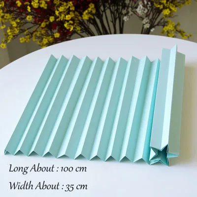 Light Blue 1m Flone креативный гофрированный бумажный свадебный фон для украшения свадебной сцены макет реквизит оригами волнистая бумага для моделирования оконное искусство - Цвет: Light Blue 1m