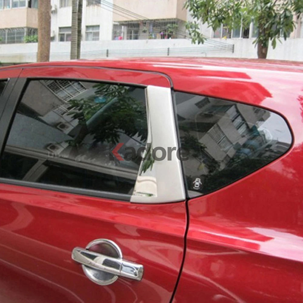 Для Nissan Qashqai Dualis 2007 2008 2009 из нержавеющей стали задний треугольник Окна Накладка на порог автомобиля Стайлинг автомобильные аксессуары