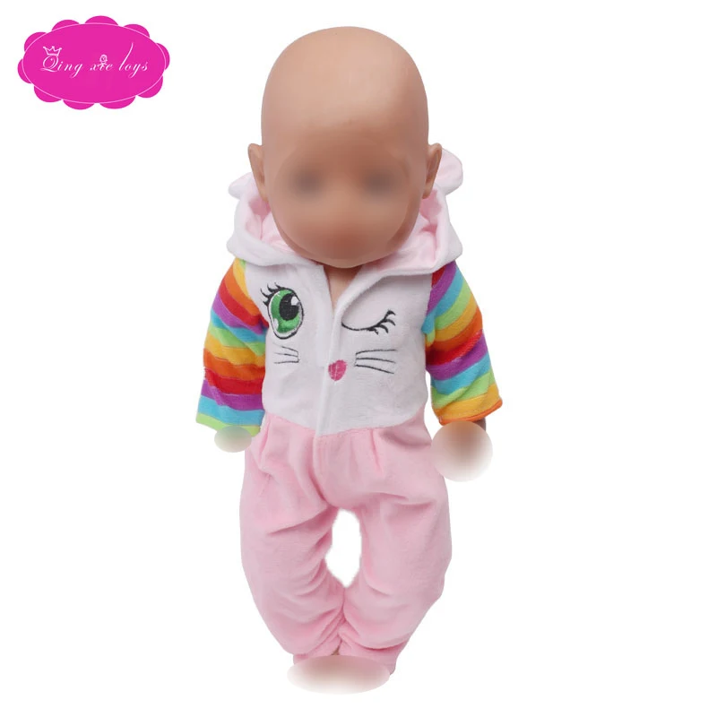 43 cm baby dolls Clothes Cute little white rabbit costume jumpsuit suit Dress accessories fit 18 inch Girl doll f576 | Игрушки и хобби