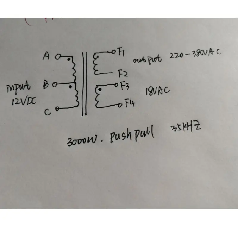 EE70 3 кВт 12 В до 220 380 в pull SMPS ферритовый сердечник высокочастотный преобразователь