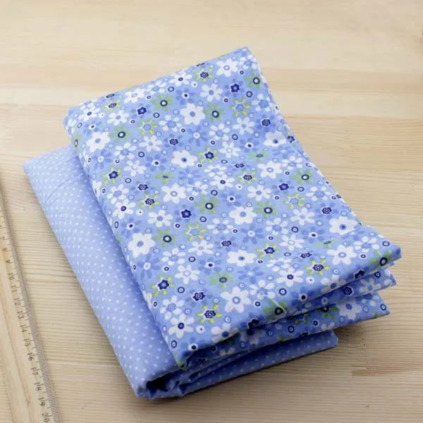Booksew 7 шт./лот 50 см x 50 см синий хлопок Ткань Жир Квартал Тильда Ткань Лоскутная стежка DIY основные качества tissu фабрики