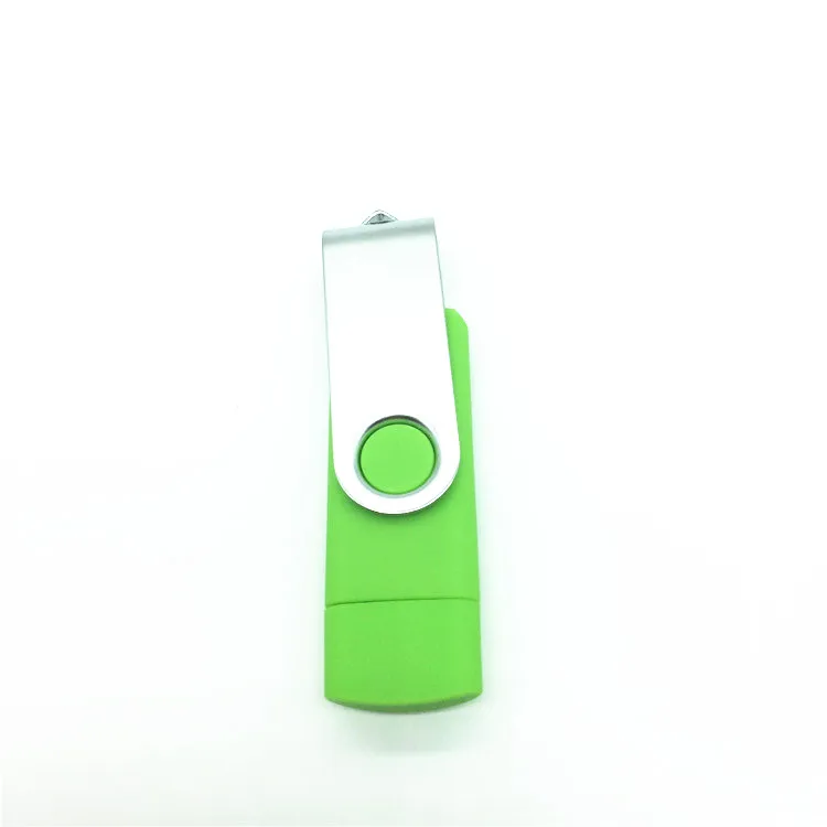 Green Двухпортовый смартфон OTG USB флеш-накопитель 64 Гб Флешка 32 Гб ручка драйвер карта памяти Clef USB для Android Multitul USB драйвер - Цвет: Green