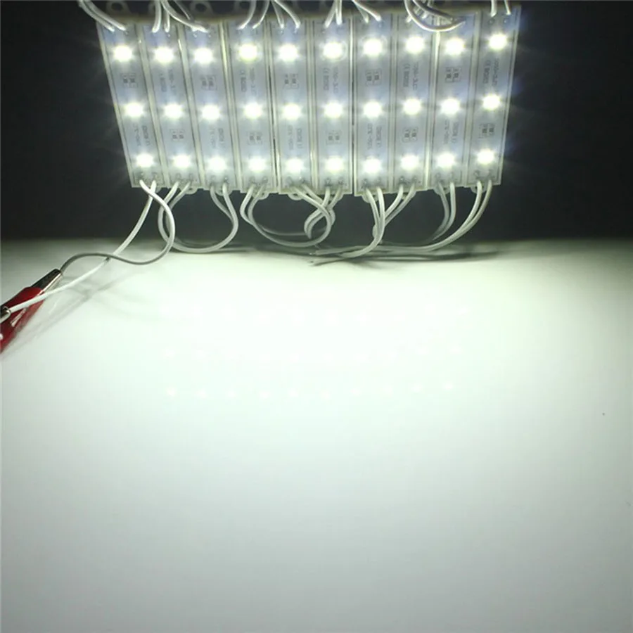SMD 5050 Светодиодный модуль 3 светодиодный DC12V водонепроницаемый рекламный знак магазин передний ленточный светильник лампа модули света комплект белого цвета