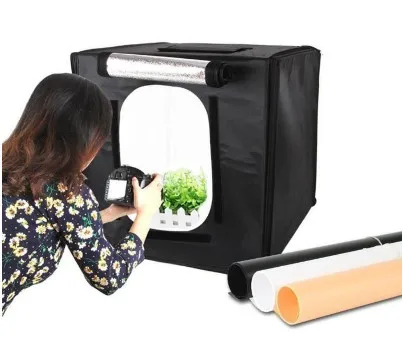 60CM Light Box Zuochen 40/50/60 см фотостудия студийный фон для фотосъемки с светильник съемочный охватывающые детали с 3 Фоны студийные фоны для фотографирования - Цвет: 60CM Light Box
