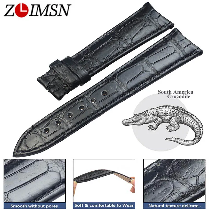Ремешок ZLIMSN из крокодиловой кожи под заказ подходит для Longines Omega Jaeger петрон