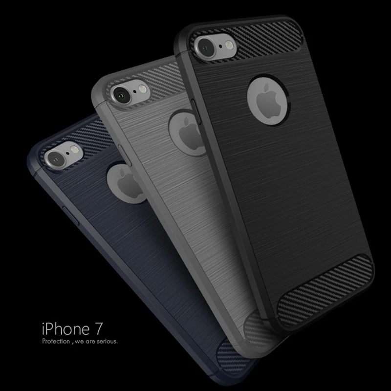 Прочный матовый тпу анти стук телефон case для iphone 7 плюс случаи обложка iphon7 коке