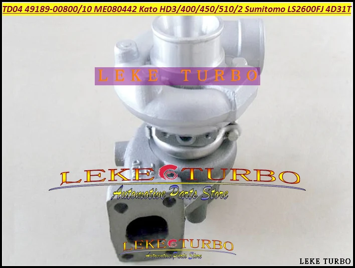 TD04 13G 49189 00800 00810 ME080442 турбо для экскаватора Kato HD400 HD450 HD510 HD512 Sumitomo LS2600FJ 2650 4D31T