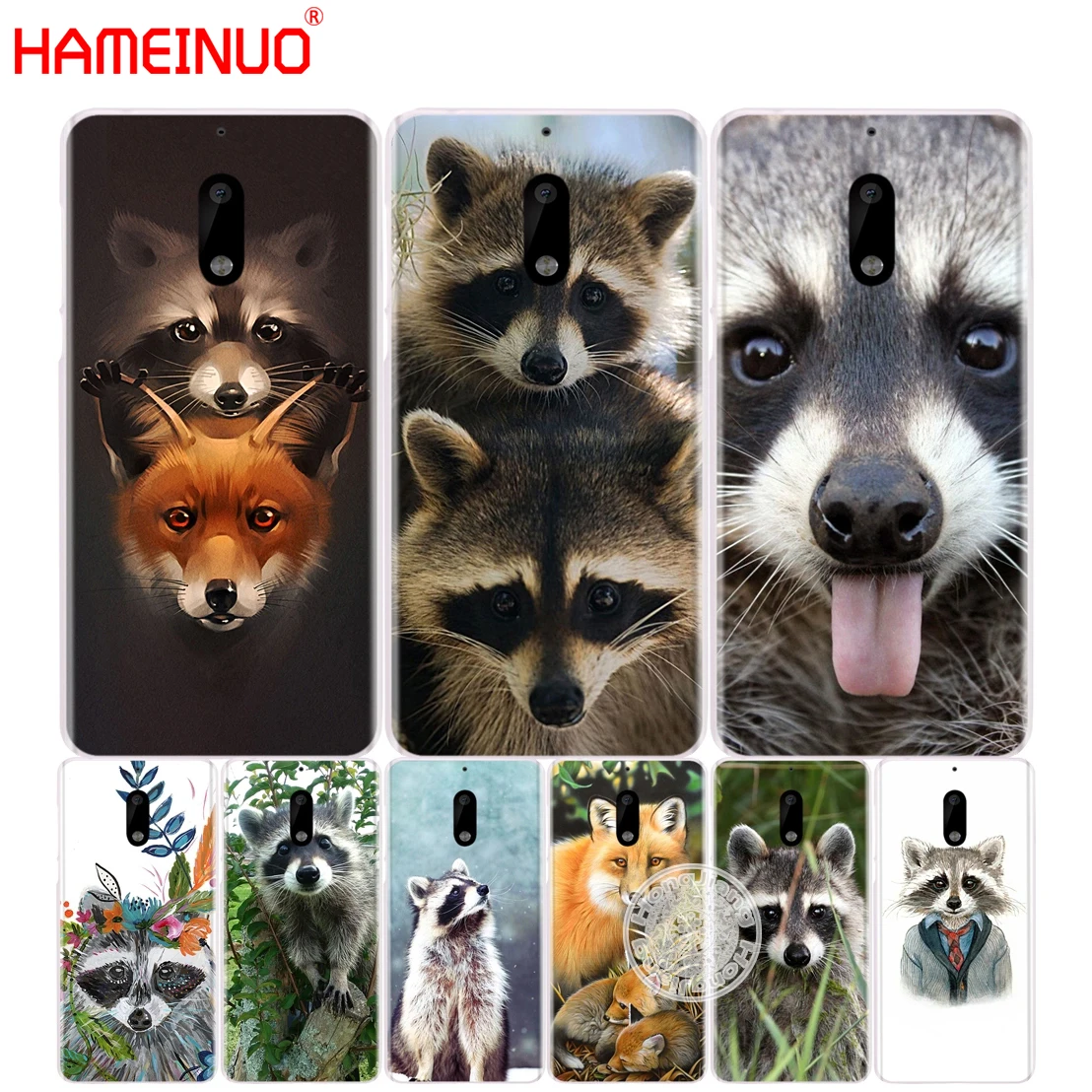 HAMEINUO Модный чехол для телефона с рисунком енота Красной панды лисы Nokia 9 8 7 6 5 3 Lumia