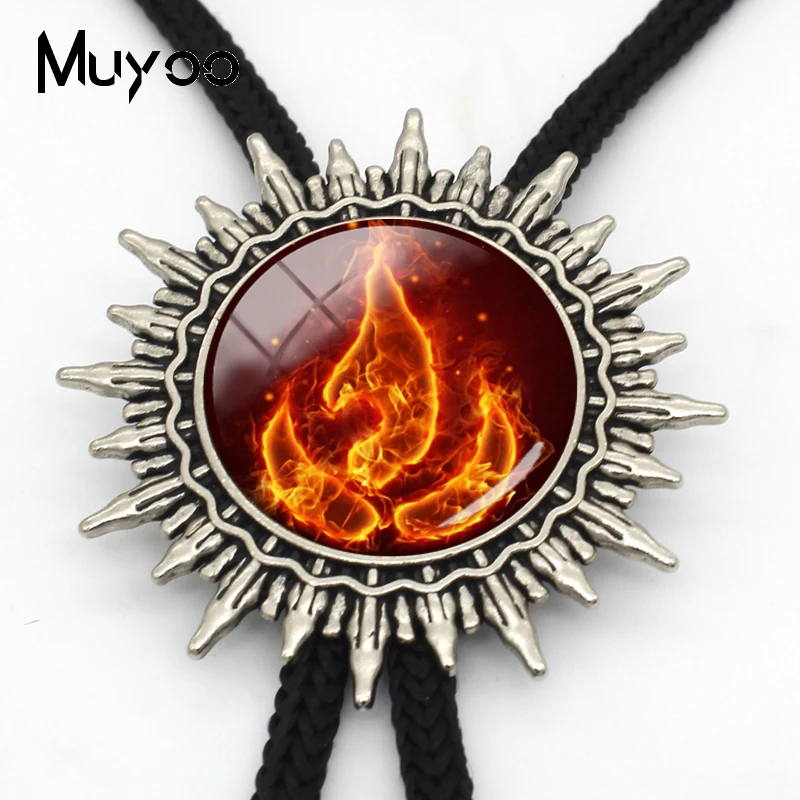 BOLO-00129 New Fashion The Fire Slide Neckties Metal Ties Handmade Bolo Tie Glass Cabochon Jewelry | Украшения и аксессуары