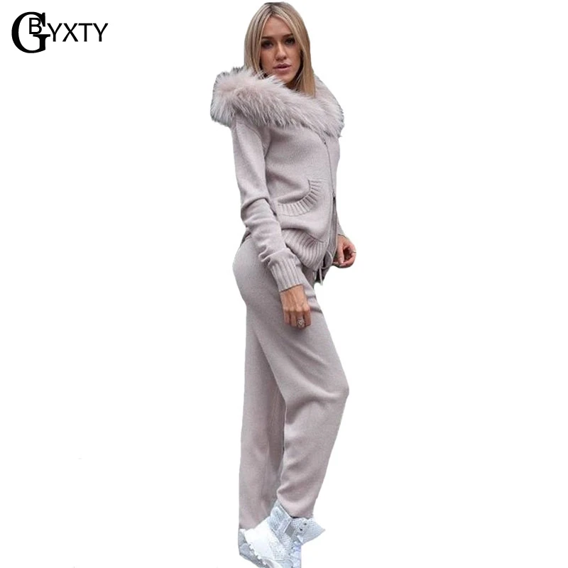 GBYXTY pull femme hiver Комплект из 2 частей для женщин осень-зима вязаный свитер и