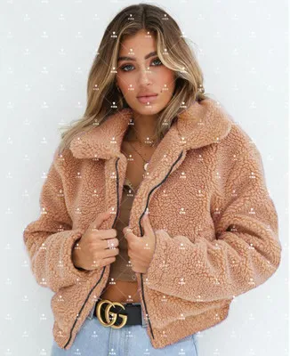 Большие размеры, S-3XL, осенняя куртка для женщин, harajuku, пушистая куртка с длинным рукавом, осенние женские пальто, топ, Вязанная женская меховая куртка - Цвет: Camel