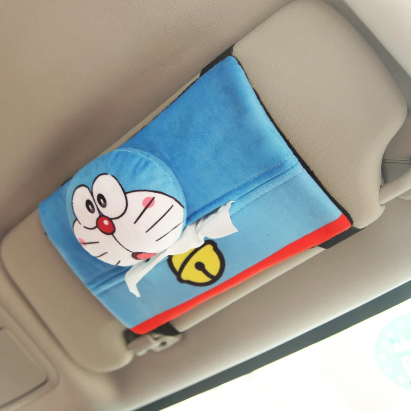 Фото 1 шт. мультяшная плюшевая подушка Doraemon с креплением на автомобиле, подушка, чехол для ремня безопасности, коробка для приема автомобиля, бумажное полотенце, коробка для салфеток, мягкая игрушка №5