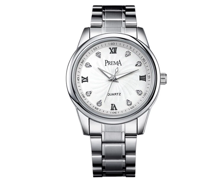 Female White Silver Prema пар из нержавеющей стали часы часы мужчины женщины часы металлические браслеты для часов - Цвет: Female White Silver