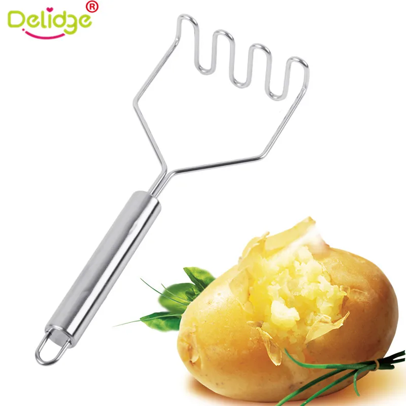Delidge 1 шт. волнистый пресс для картофеля из нержавеющей стали пластина