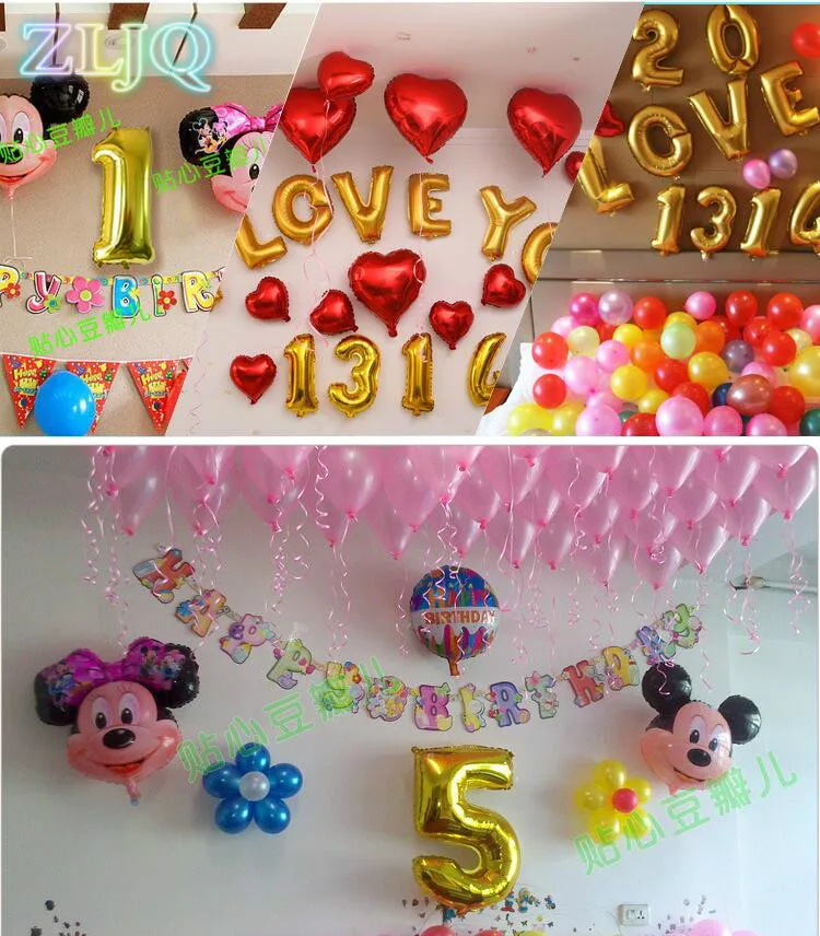 ZLJQ 32 Inch Gold/Silver Number Balloon Digit Foil Helium Balloons Hen Birthday Wedding Party Decor Celebration Air 5D | Дом и сад