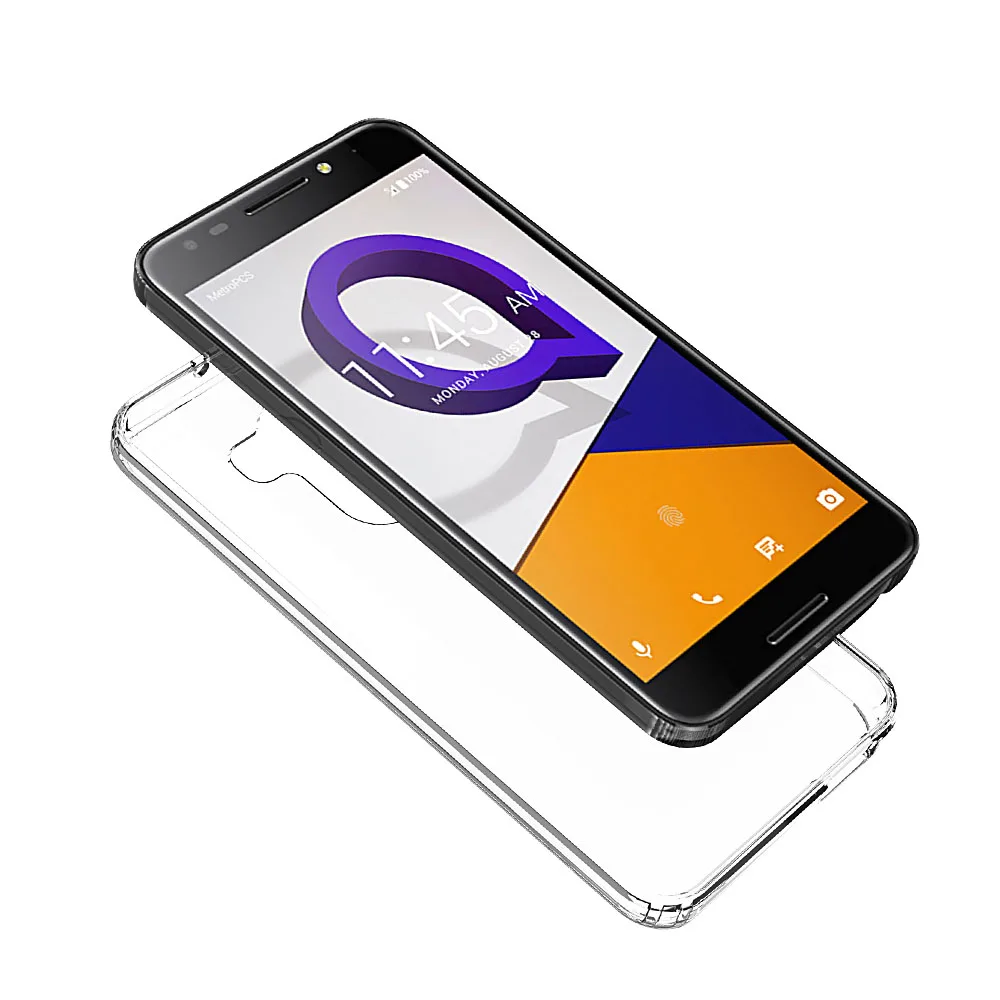 Ультра тонкий прозрачный ТПУ бампер &amp PC назад жесткий футляр Anti Scratch Cover для Alcatel