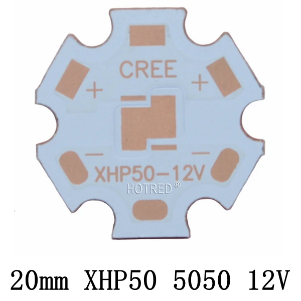 10 шт. 20 мм Cooper PCB Cree XPG XPG2 XPE XPE2 XML XML2 XHP50 XHP70 MKR 4 шт. 3535 светодиодный XPE XTE 6 в/12 В светодиодный радиатор 16 мм медная печатная плата - Испускаемый цвет: 20mm XHP50 5050 12V