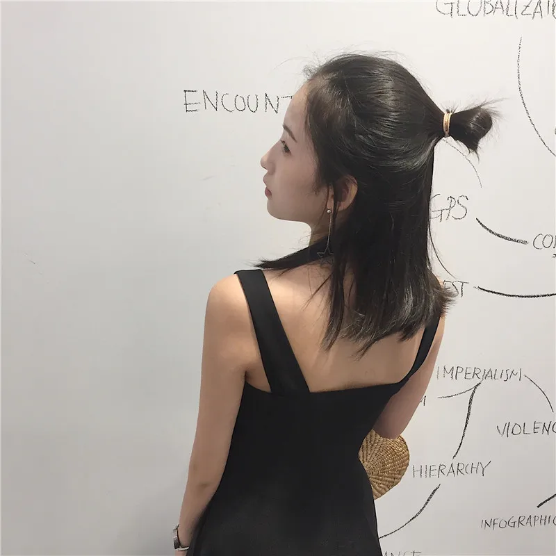 Элегантное летнее женское платье Lychee с оборками без рукавов однотонное длинное