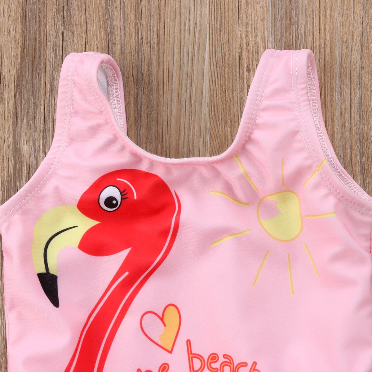2019 Brand Kids Girls Flamingo One-Piece Lace Shirts Swimwear Swimsuit Clothes Bathing Suit Cute Sweet 1-6Y | Детская одежда и