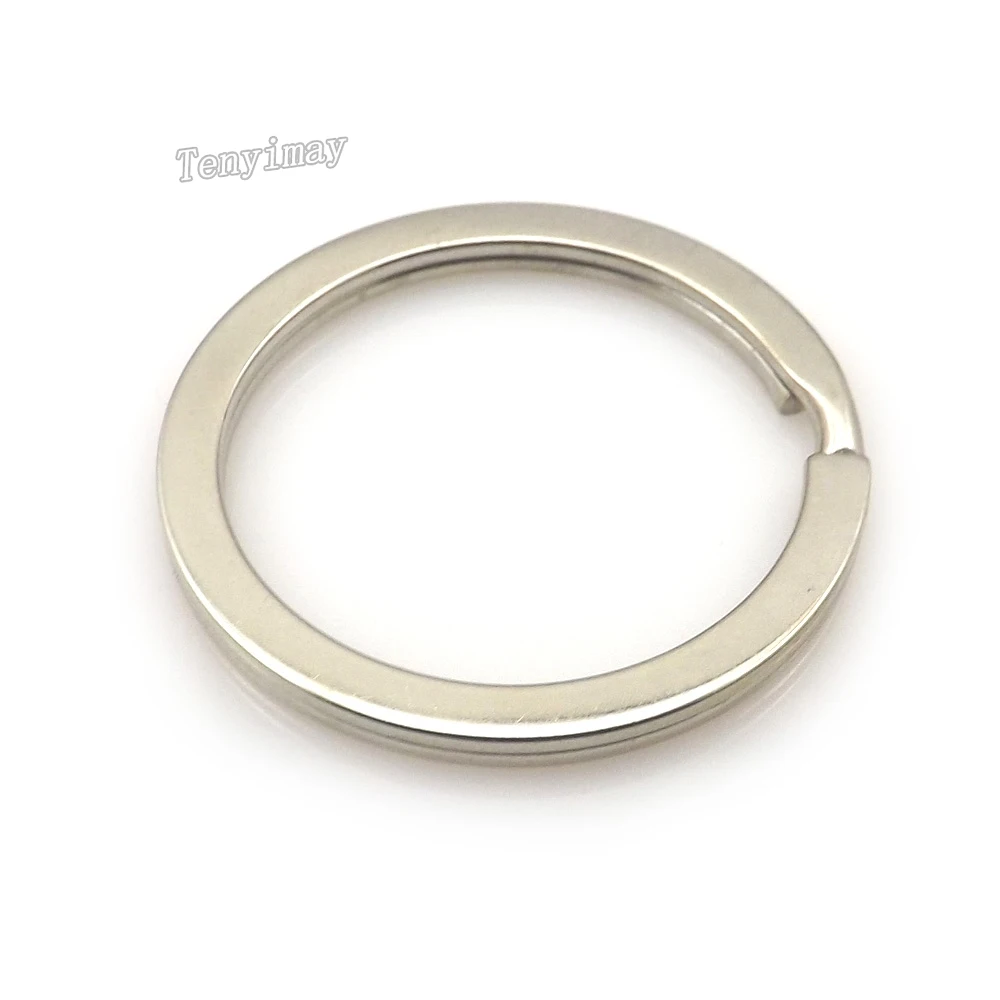 

100pcs/lot 30mm Slivery Color Alloy Round Keyrings For Promotion