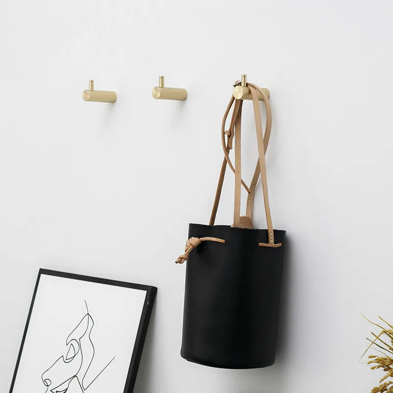 Чистые латунные крючки для ванной и кухни вешалка декора стен одежды сумка