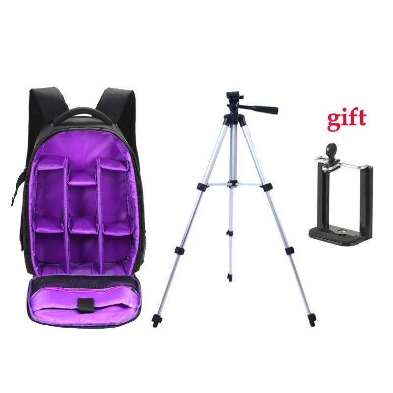 p with Tripod Andoer сумка для цифровой зеркальной фотокамеры, износостойкий рюкзак для видеосъемки, Водонепроницаемые многофункциональные сумки для фотосъемки с штативом - Цвет: p with Tripod