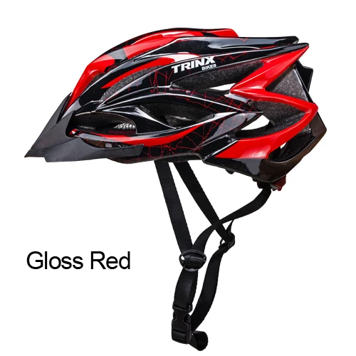 Glossy Red TRINX велосипедный шлем велосипедного шлема велосипедный шлем профессиональный MTB Горный Дорожный шлем гоночный велосипед регулируемая Безопасная крышка - Цвет: Glossy Red