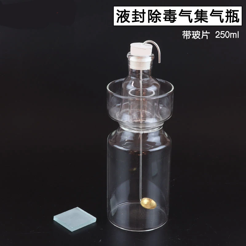 

1 pcs 250ml Liquid sealing Gas Collection Bottle with sealing slide Junior high school chemical laboratory equipment