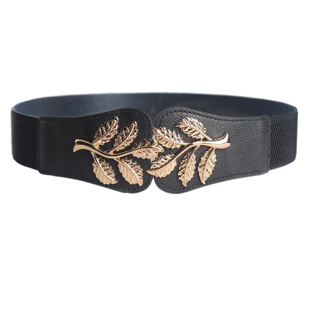 Женский широкий пояс с пряжкой винтажный эластичный в Корейском стиле 2019|Женские