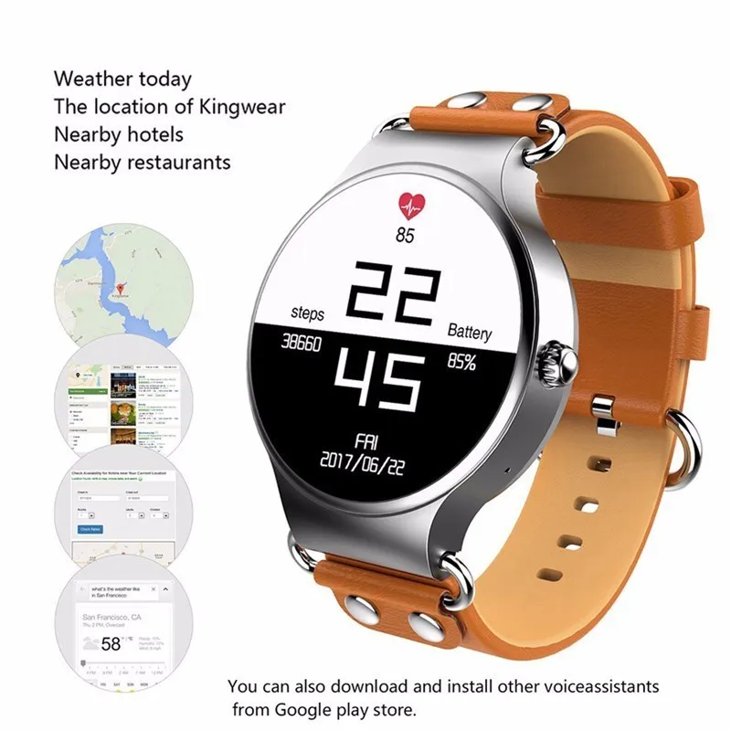 696 KW98 Смарт-часы Android 8 GB здоровье сердечного ритма спортивный трекер gps Bluetooth |