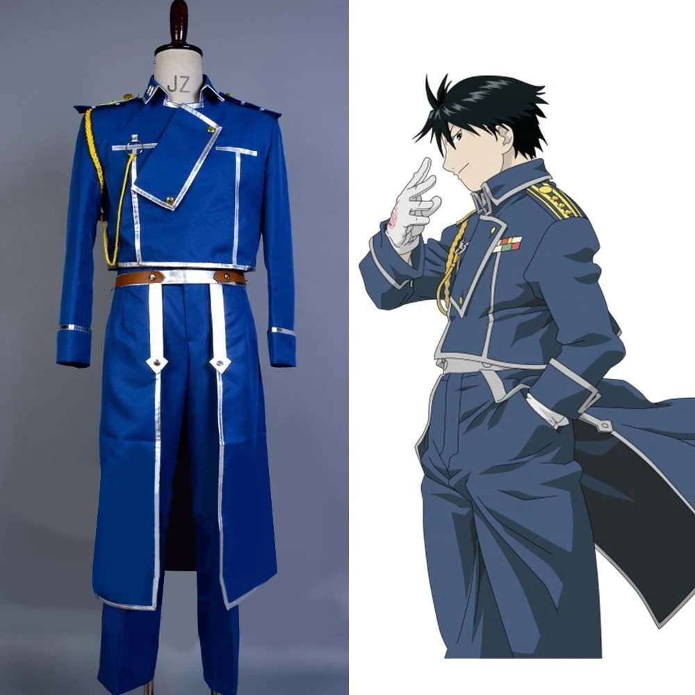 

Fullmetal Alchemist Cosplay Costume Colonel Roy Mustang Military Uniform Cosplay Costume Adult Men Full Sets