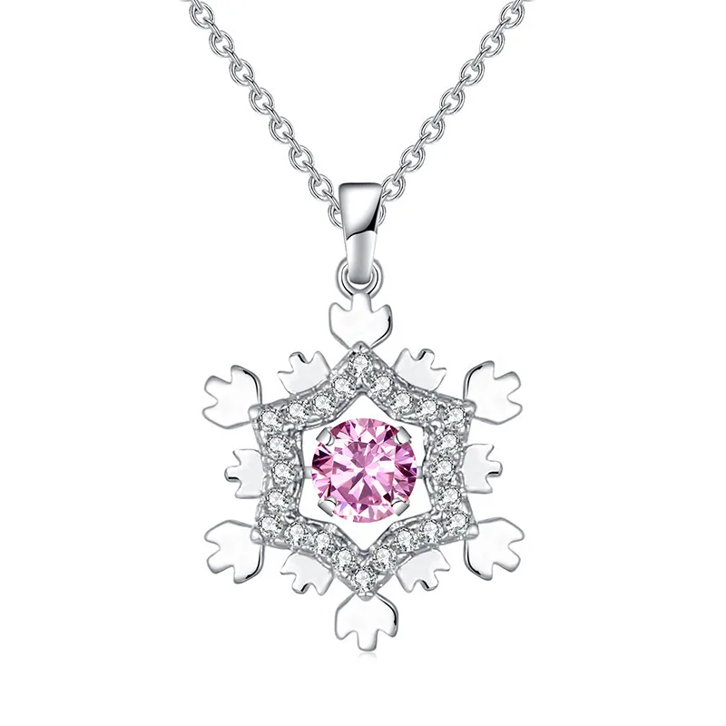 Женское ожерелье с подвеской в виде снежинки и циркония ювелирное изделие из