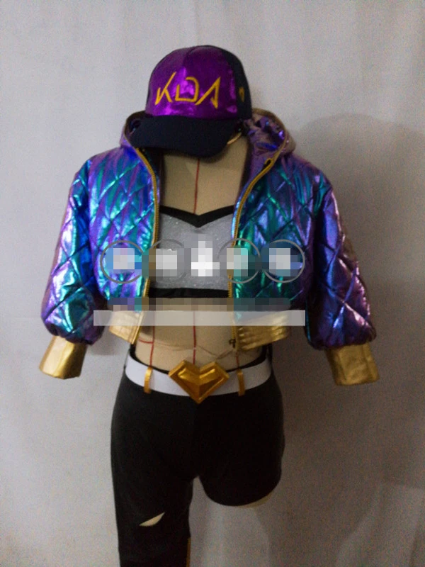 Костюмы для косплея в стиле аниме KDA Akali LOL Idol singer новая кожа kda akali синяя куртка