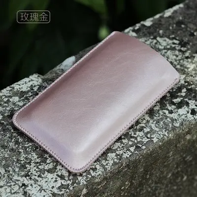 rose gold Универсальный филе кобура телефон прямо кожаный чехол Ретро в простом стиле для iPhone X, 6/7/8/8 plus XS MAX XS XR чехол 4,7/5,5 - Цвет: rose gold