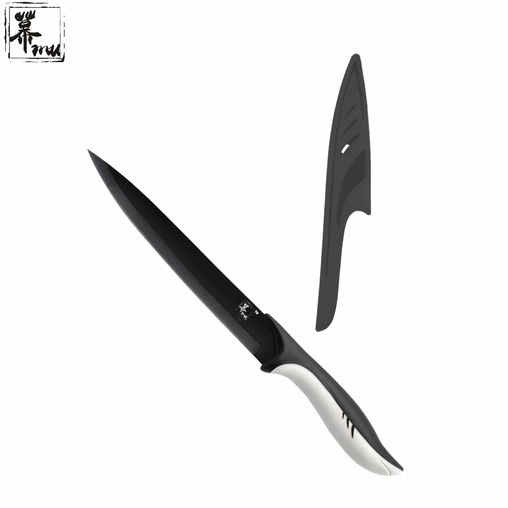 High End кухонный нож MU бренд 8 дюймов нарезки из нержавеющей стали черный Мясо