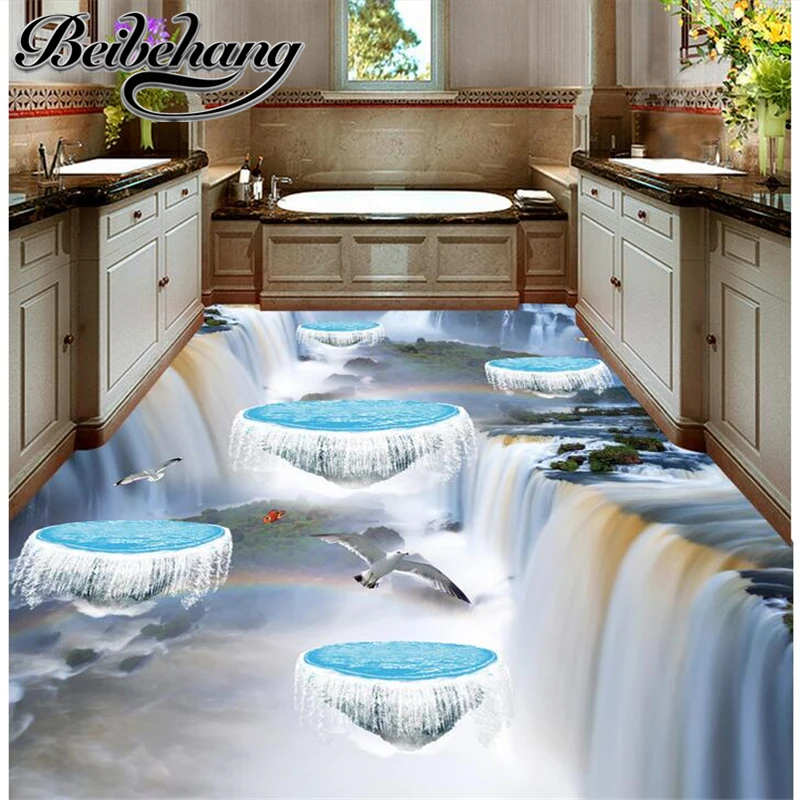 3d ПВХ напольное покрытие beibehang для спальни водонепроницаемая напольная наклейка