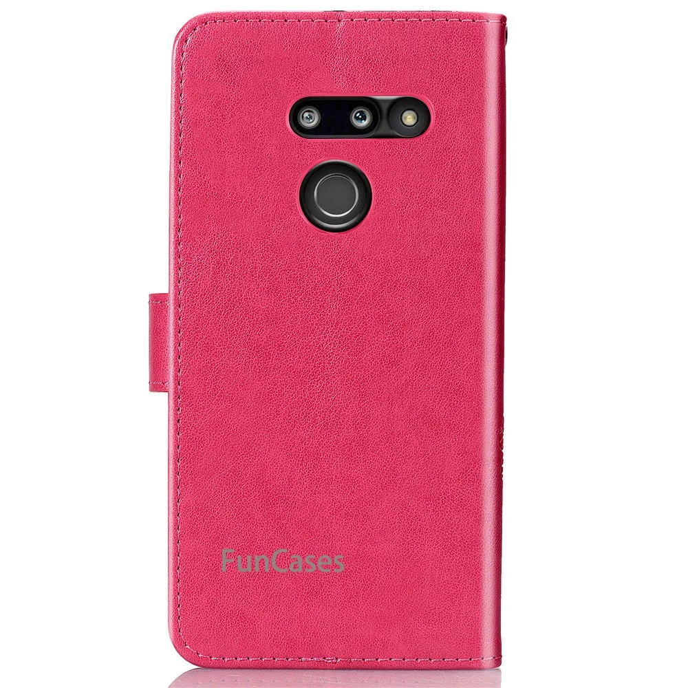 Четырехлистный клевер для Coque LG G8 Tthin Q Роскошный кошелек чехол телефона из