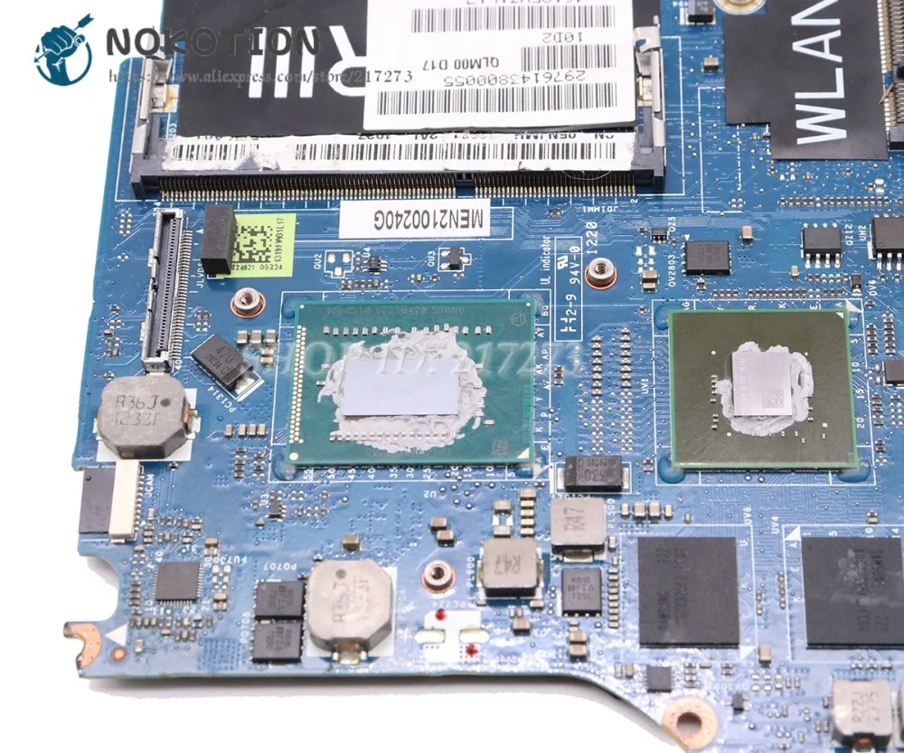 NOKOTION для Dell XPS 14 L421X материнская плата ноутбука SR0N6 I7-3517U CPU GT630M 1 ГБ QLM00 LA-7841P 05NJMH 5NJMH |