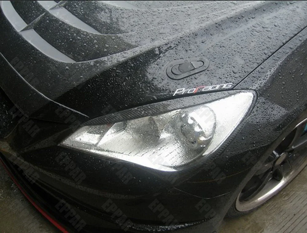 Натуральная карбоновая фара веки брови для 2009-2011 Hyundai Genesis Coupe Тип B