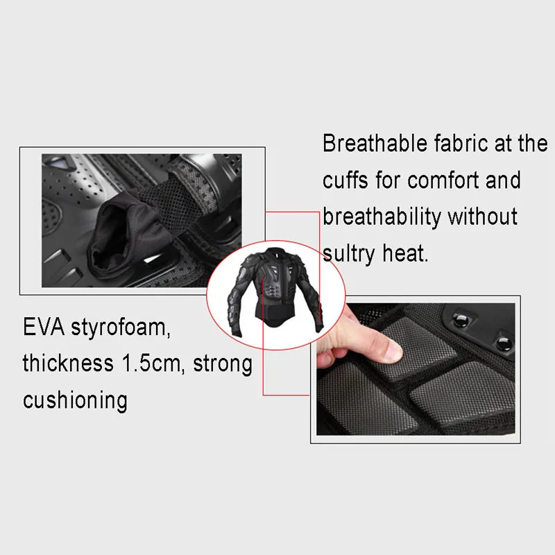 Черная/Красная мотоциклетная куртка защитная задняя броня одежда для мотокросса